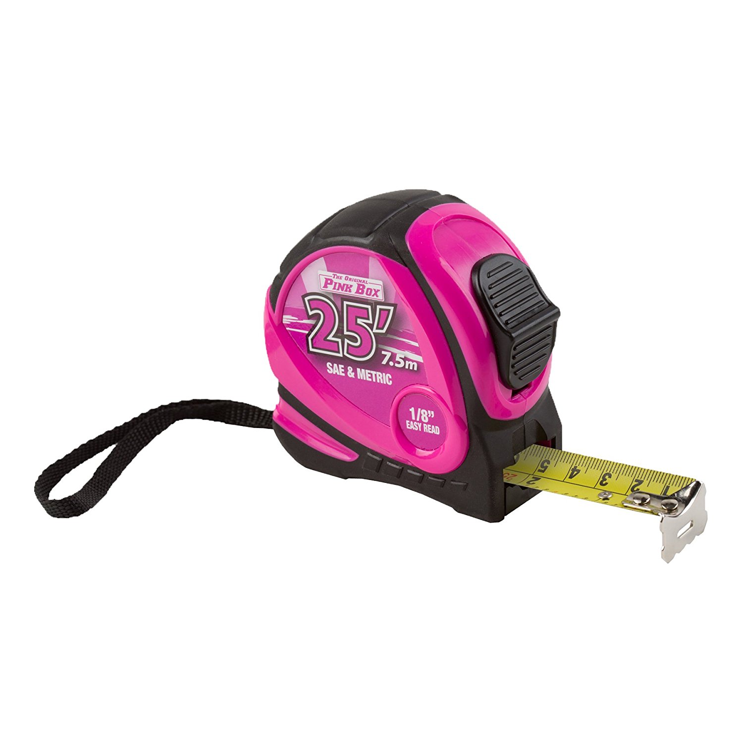 PB25TAPE, Pink 25 foot tape measure a must have. Durable and easy to read., By The Original Pink Box